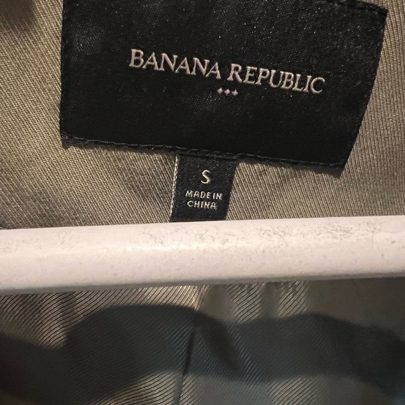 BANANA REPUBLIC Soft Trench Coat Green - Picture 4 of 5